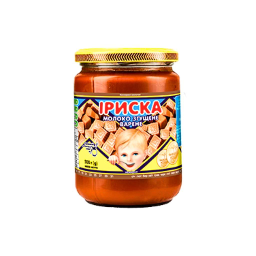 Молоко згущене варене Іриска нежирне ПММК скло 500г